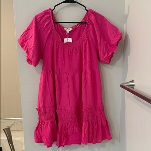 Boutique Pink Short Sleeve Dress